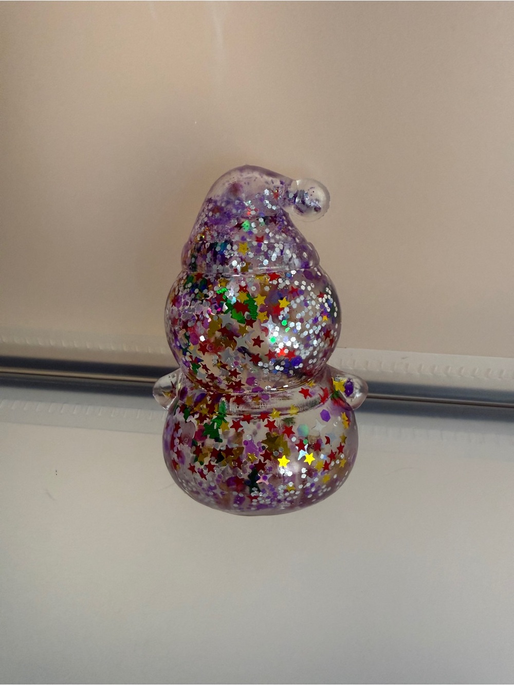 ๐ Christmas Snowman Gel Sugar Glitter Squishy Purple ๐ - Picture 3 of 5